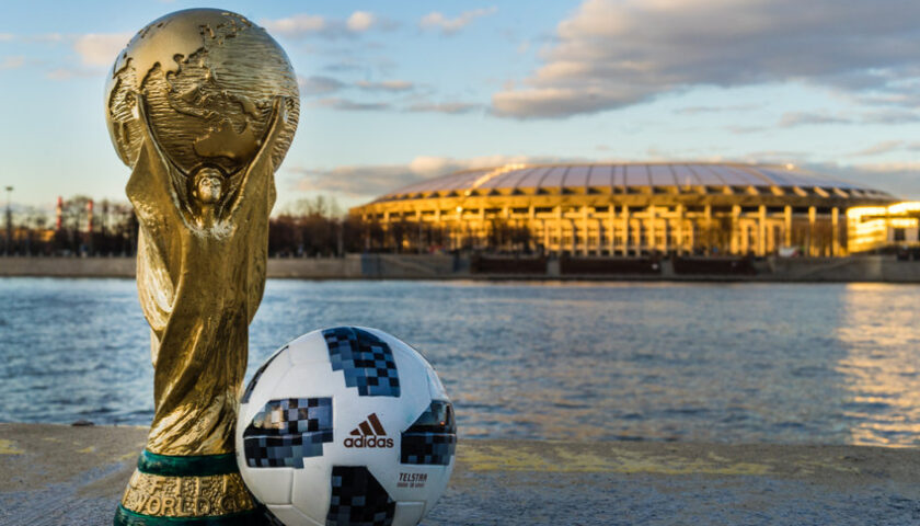 coupe du monde avec un ballon de foot